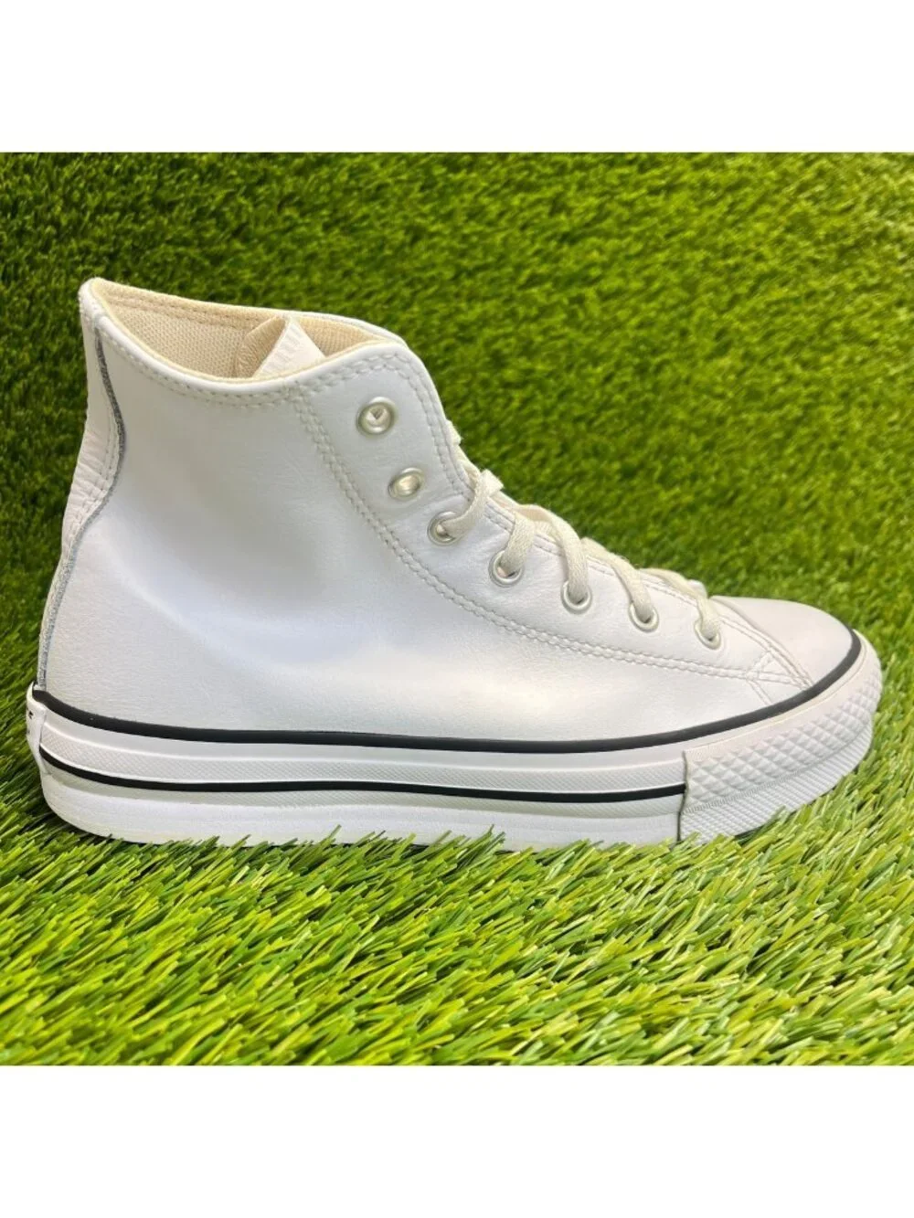 Converse CTAS EVA Lift Platform Hi Boys Size 4.5Y White Athletic Shoes Sneakers